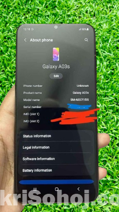 SAMSUNG Galaxy A03S  4GB/64GB  Official